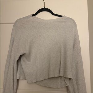 TNA Light Gray Cropped Sweatshirt
